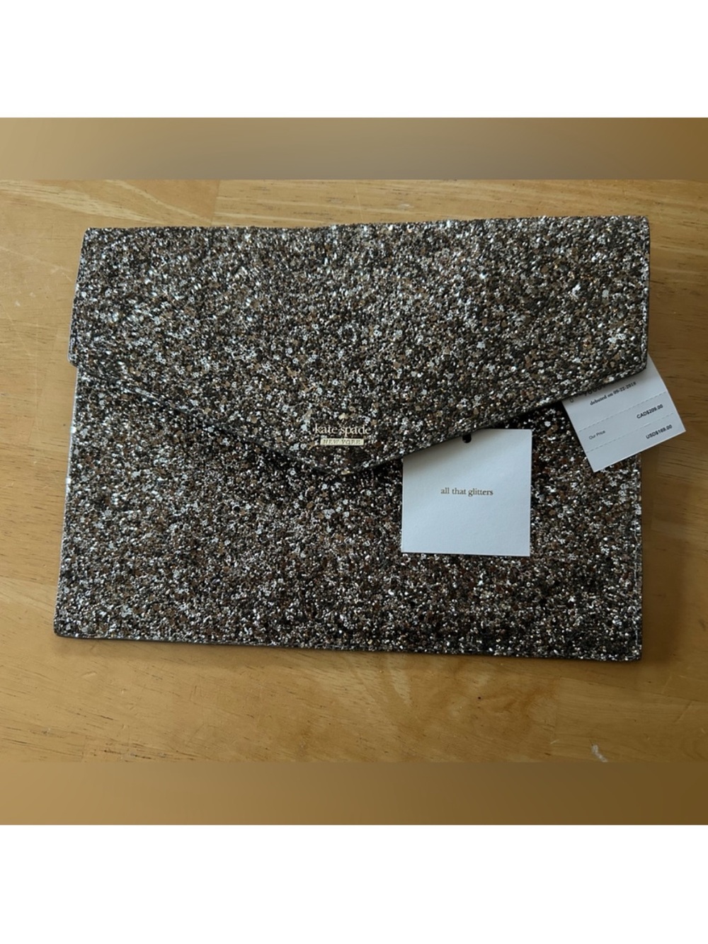 Kate Spade Laurel Way Glitter Mallo Envelope Clutch